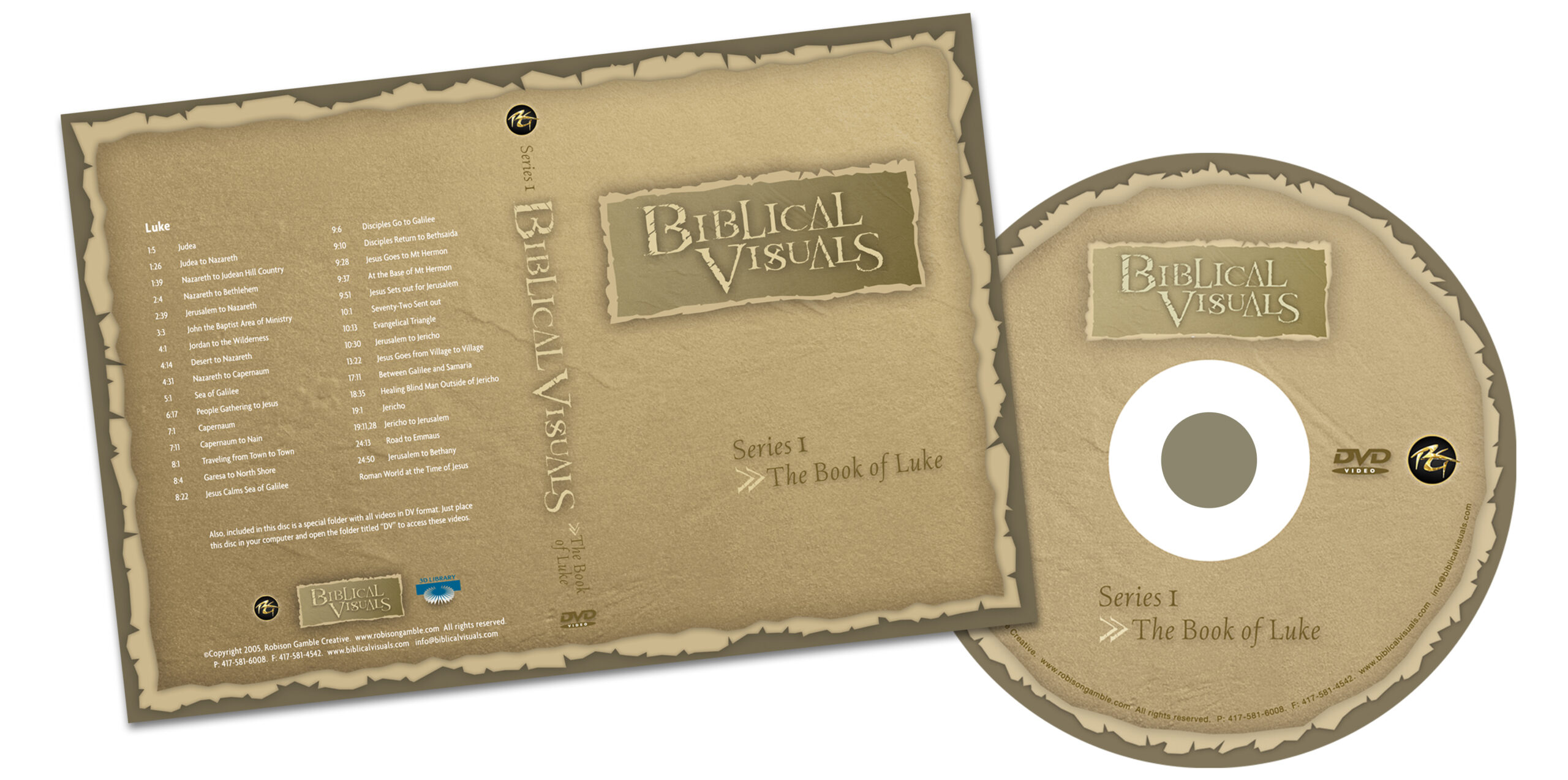Biblical Visuals DVD packaging